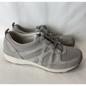 Dansko Henriette Lace-Up Sneakers Women US 10.5/EU 41 Gray Leather Comfort